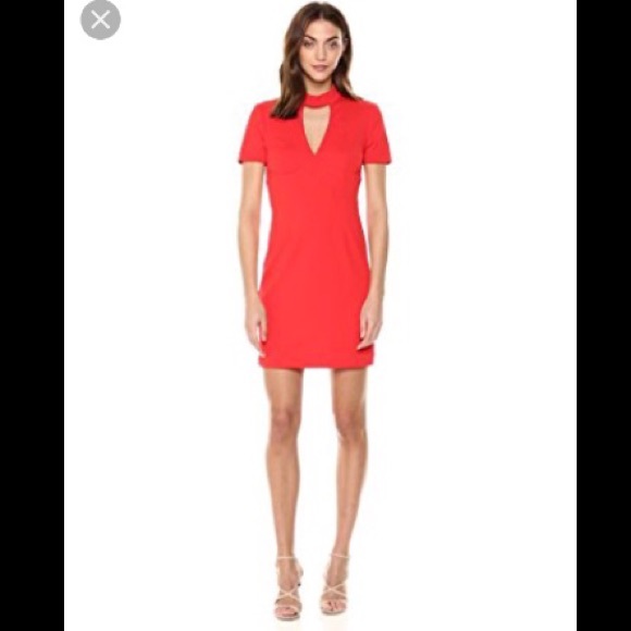 NWT- Trina Turk Campari Red Choker Dress, 6 - Picture 6 of 13